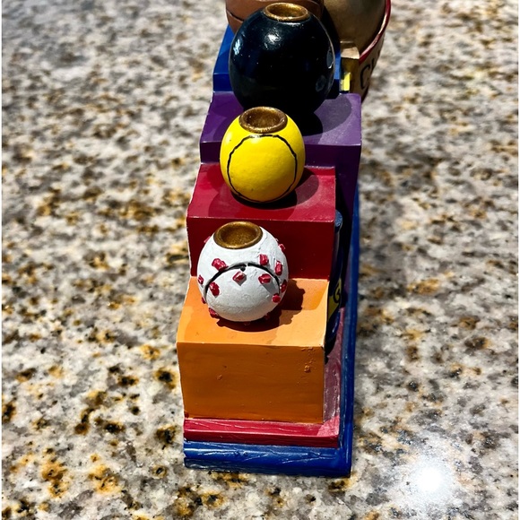 Vintage 1995 Sports Hanukkah Menorah Hand painted 10.5” x 2”x 5” - Picture 9 of 16